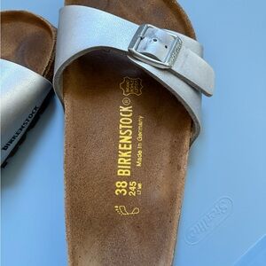 Birkenstock Metallic Silver Sandals